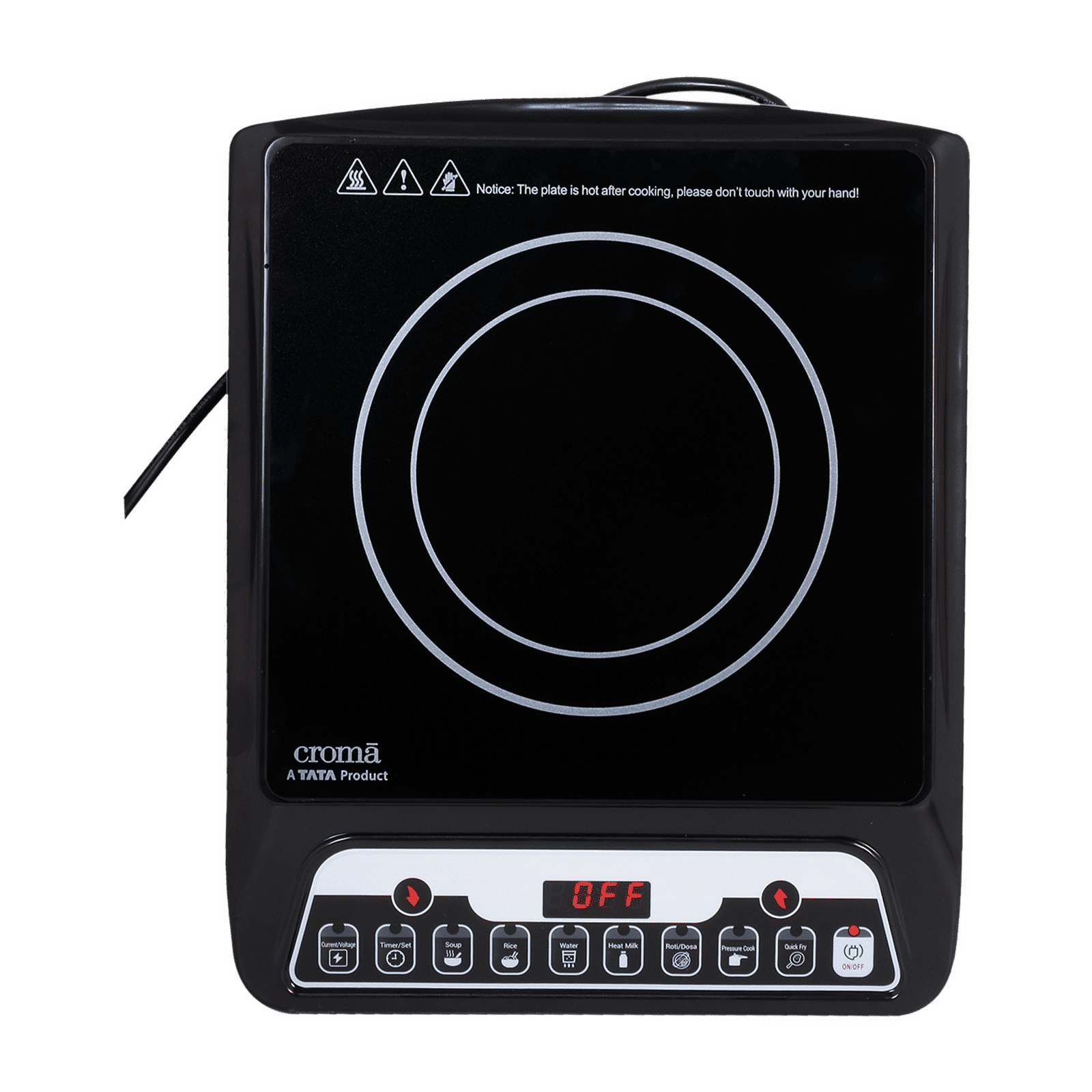 Buy Croma 1200W Induction Cooktop with 7 Preset Menus Online Croma